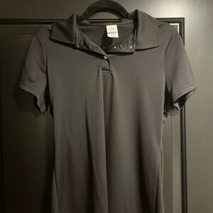 Hanes Women's Black Polo